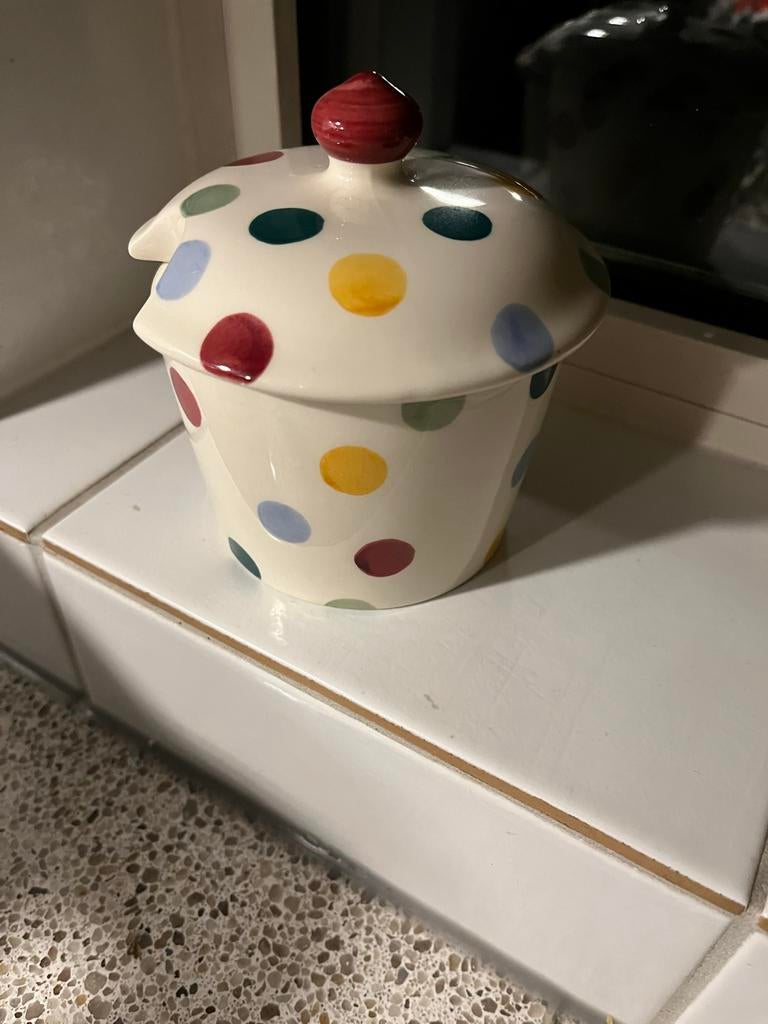 Emma Bridgewater Polka Dot Suikerpot / Jampot, Ophalen, Overige typen, Zo goed als nieuw, Overige stijlen