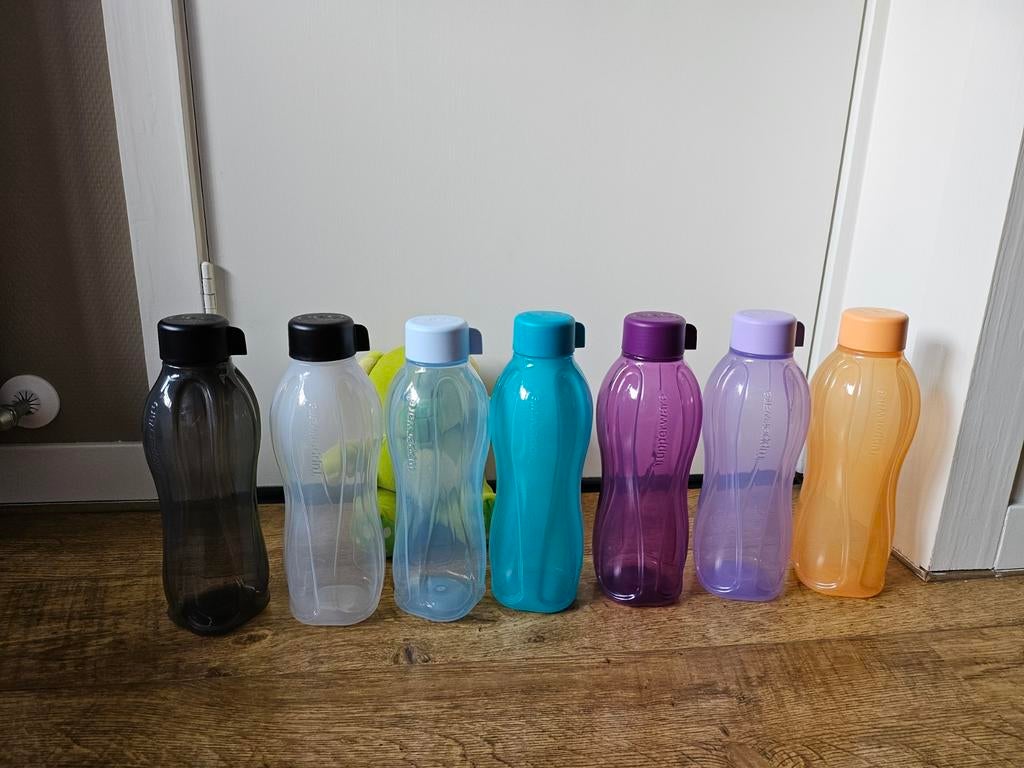 #* Tupperware nieuwe 1 liter fles draaidop, Ophalen of Verzenden, Nieuw, Blauw, Overige typen