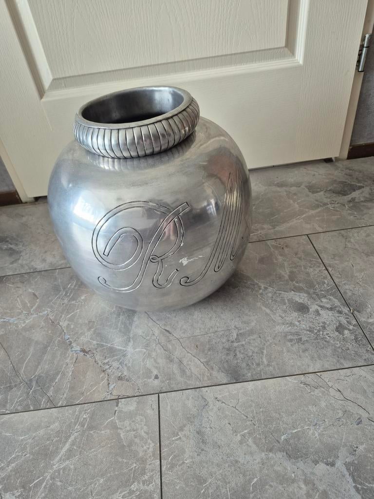 Aluminium bloempot planten vaas, Huis en Inrichting, Woonaccessoires | Vazen, Ophalen