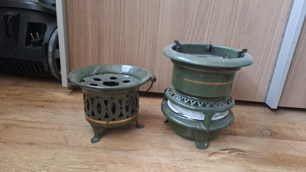 PETROLEUM stellen emaille 2 x, Antiek en Kunst, Ophalen of Verzenden