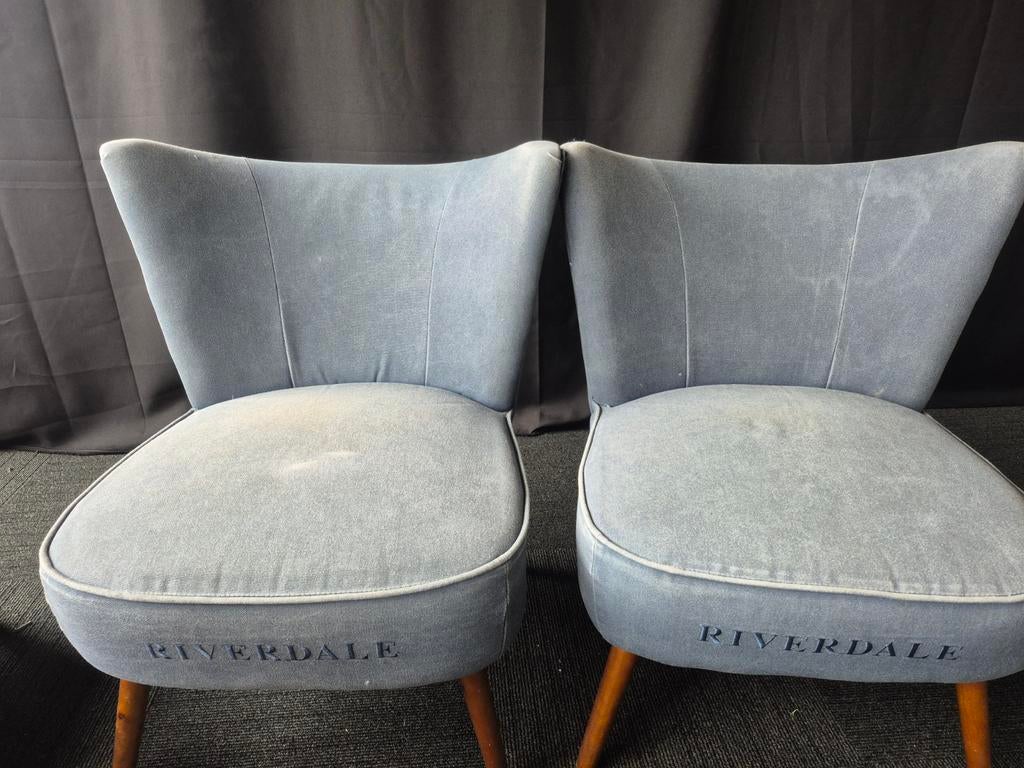 Riviera Maison stoeltjes - Set van 2, Gebruikt, Twee, Ophalen of Verzenden, Stof