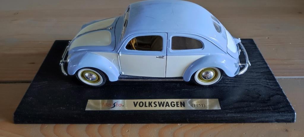 Volkswagen Kever 1951 1:18 modelauto MAISTO, Ophalen of Verzenden, Maisto