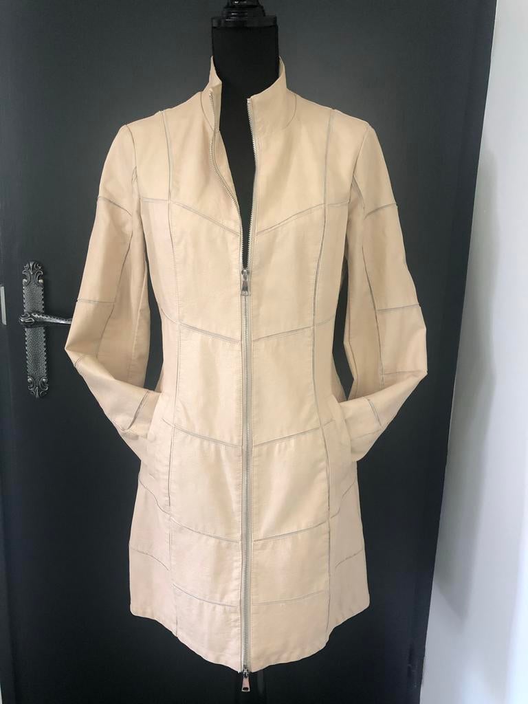 Rino & Pelle leren jas mt M, Kleding | Dames, Jassen | Zomer, Ophalen of Verzenden, Gedragen, Maat 38/40 (M), Beige
