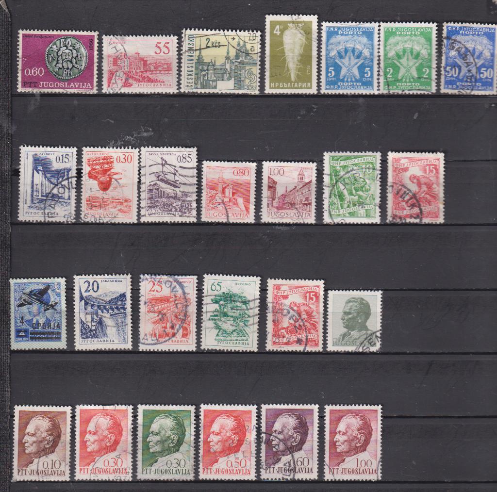 Joegoslavie Diverse zegels oa President Tito, Verzenden, Gestempeld, Overige thema's