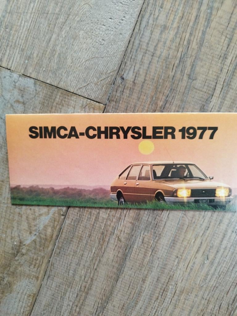 Simca-Chrysler 1977 brochure - Matra Simca Bagheera, Simca - Chrysler, Ophalen of Verzenden, Zo goed als nieuw, Overige merken