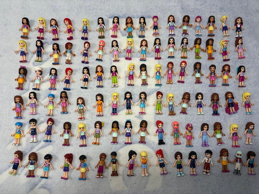 96x leuke lego friends minifigs minifiguren poppetjes., Inclusief minifiguren, Gebruikt, Overige thema's, Lego