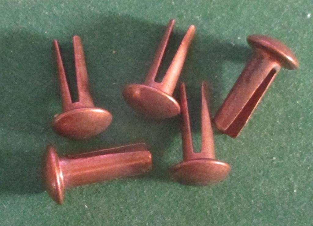 Koperen Splitpen Klinknagels Leer bewerken Leathercraft., Ophalen of Verzenden, Nieuw, Gereedschap of Toebehoren