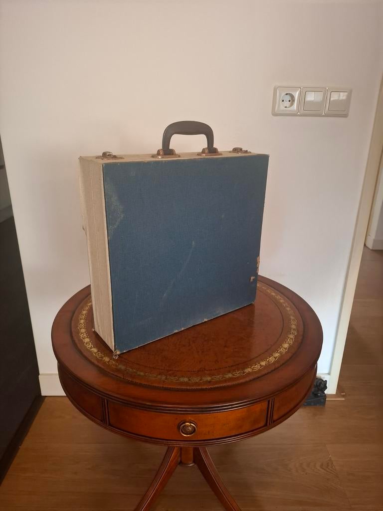 Vintage LP koffer met bakelieten platen, Ophalen of Verzenden, Gebruikt, 10 inch