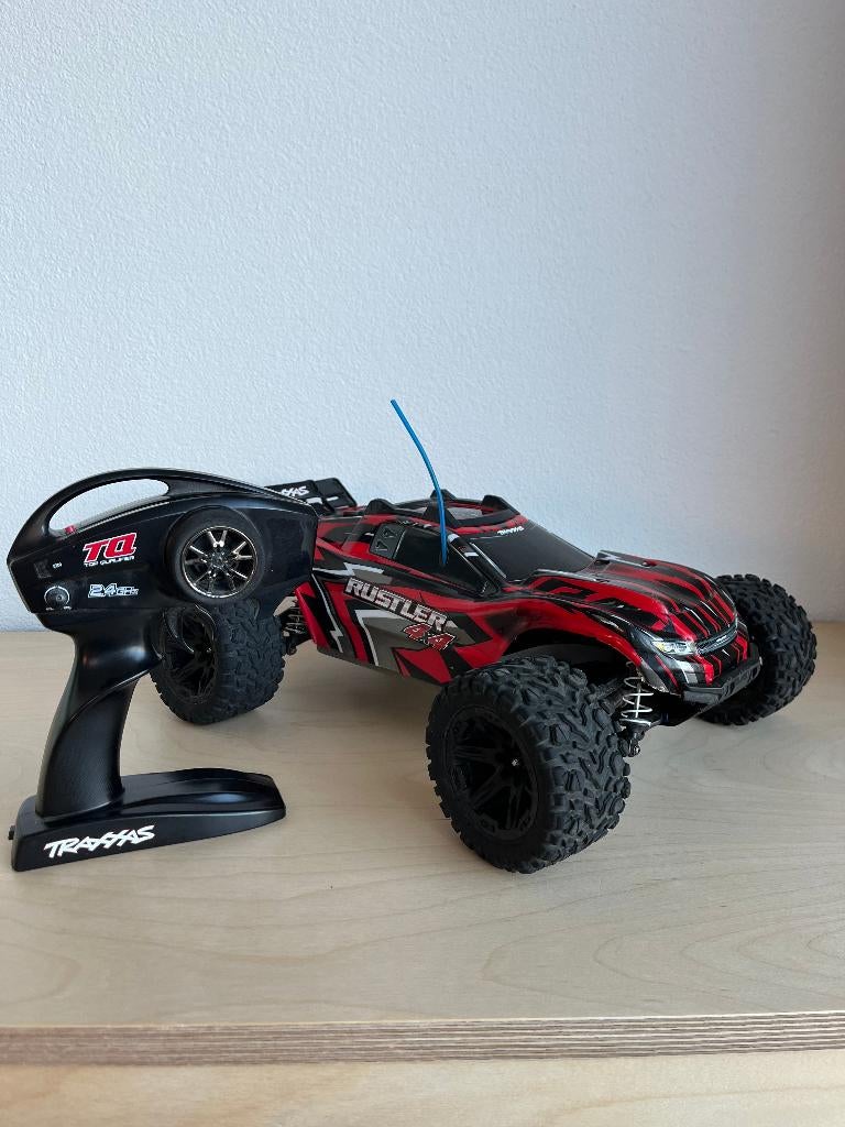 Traxxas Rustler 4x4 VXL, Gebruikt, Auto offroad, RTR (Ready to Run), Ophalen
