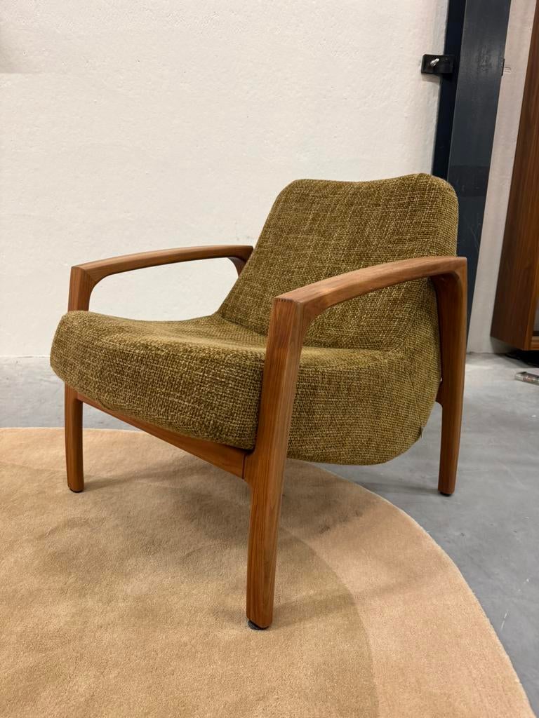 Nieuw Jori Lagom Fauteuil Bembebis stof Design stoel Noten, Huis en Inrichting, Jori, Nieuw, 75 tot 100 cm, Ophalen of Verzenden