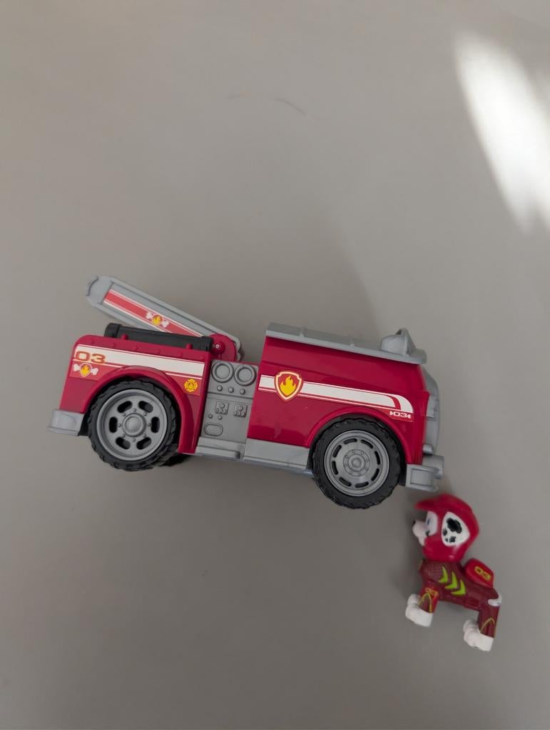 Paw Patrol Marshall met brandweerwagen, Kinderen en Baby's, Speelgoed | Speelgoedvoertuigen, Ophalen of Verzenden