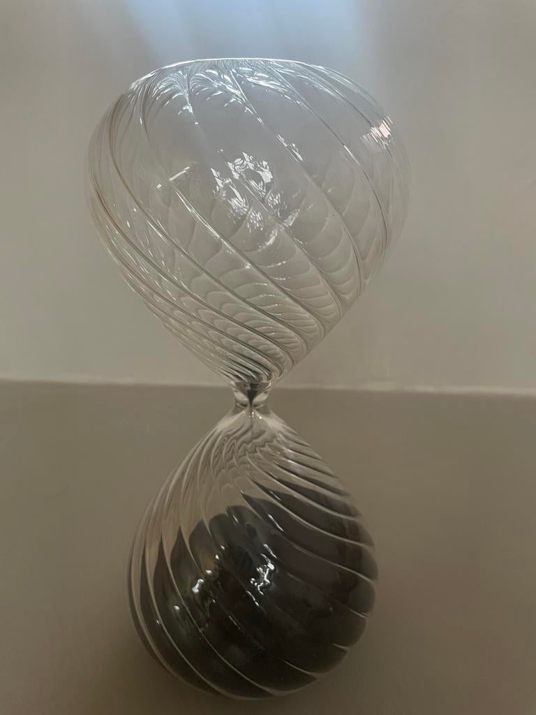 Mooie glazen zandloper - 30 cm hoog, Ophalen of Verzenden