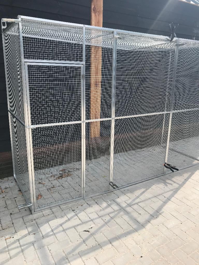 Nieuw aluminium volière 306 x 104 x 200 cm, Dieren en Toebehoren, Vogels | Hokken en Kooien, Nieuw, Volière, Aluminium, Ophalen of Verzenden