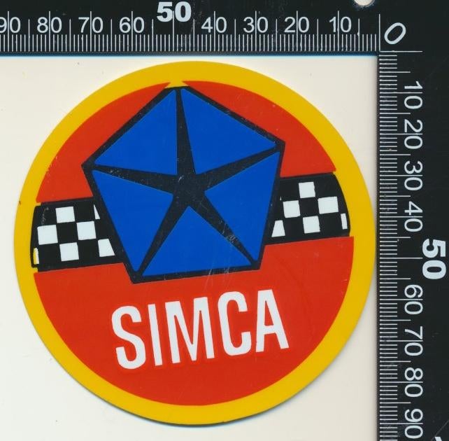 Sticker: Simca (4), Ophalen of Verzenden, Zo goed als nieuw, Auto of Motor