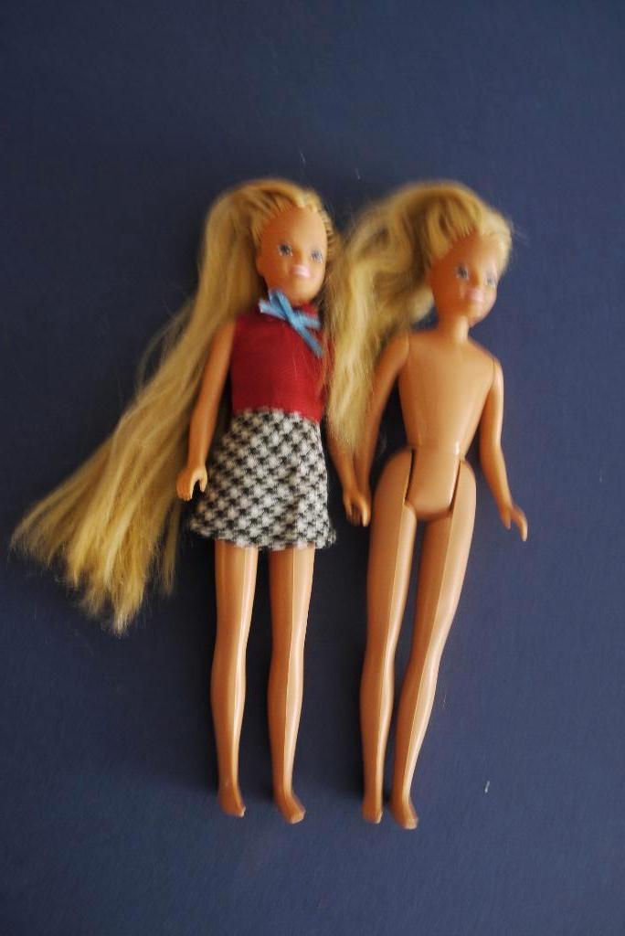 skipper tropical 2 x blonde lange haren mattel 1967, Verzamelen, Poppen, Ophalen of Verzenden, Gebruikt, Pop