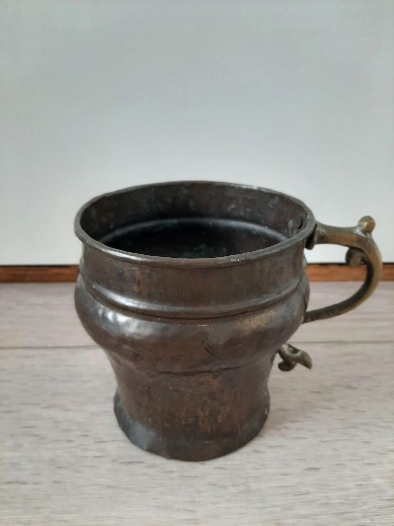 Oude koperen pot, Antiek en Kunst, Antiek | Koper en Brons, Koper, Ophalen