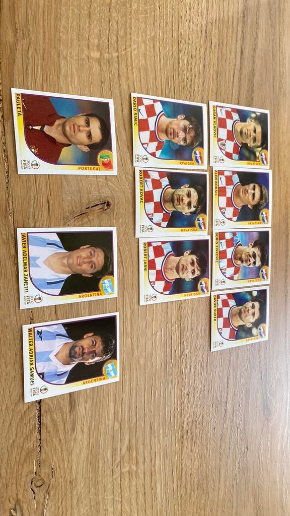 Panini wk 2002 argentinie Kroatië Portugezen, Ophalen of Verzenden, Buitenlandse clubs, Poster, Plaatje of Sticker