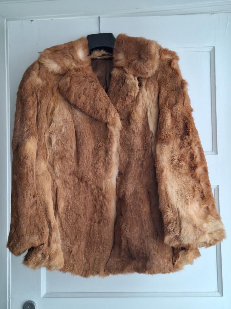 Echte bontjas - Maat M/L, Maat 38/40 (M), Bruin, Ophalen of Verzenden, Zo goed als nieuw