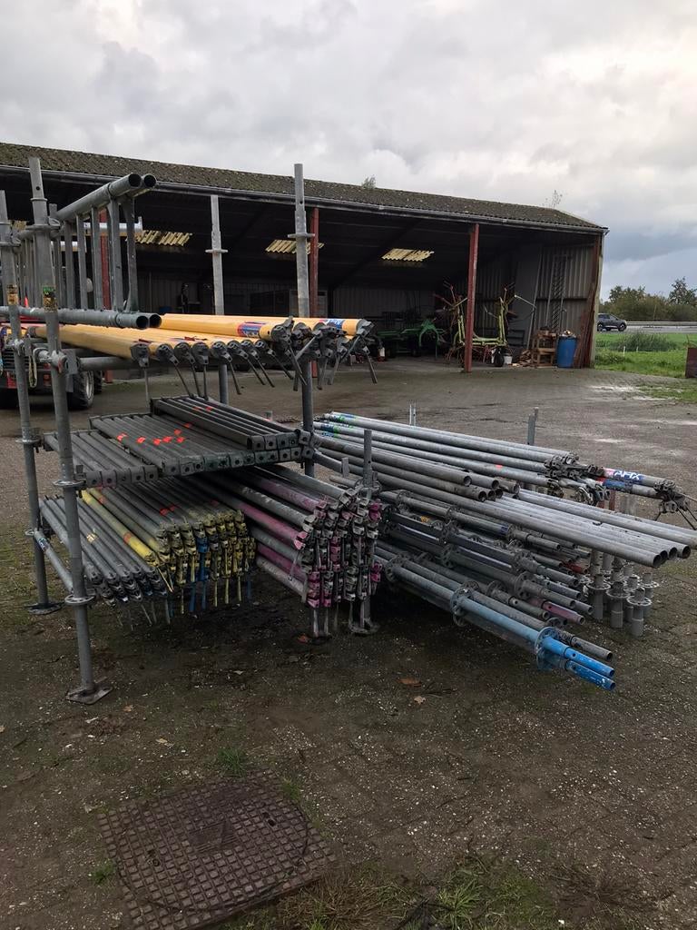 Allround stalen steiger layher afix ringscaf, Ophalen of Verzenden, Gebruikt, Gevelsteiger, 5 meter of hoger