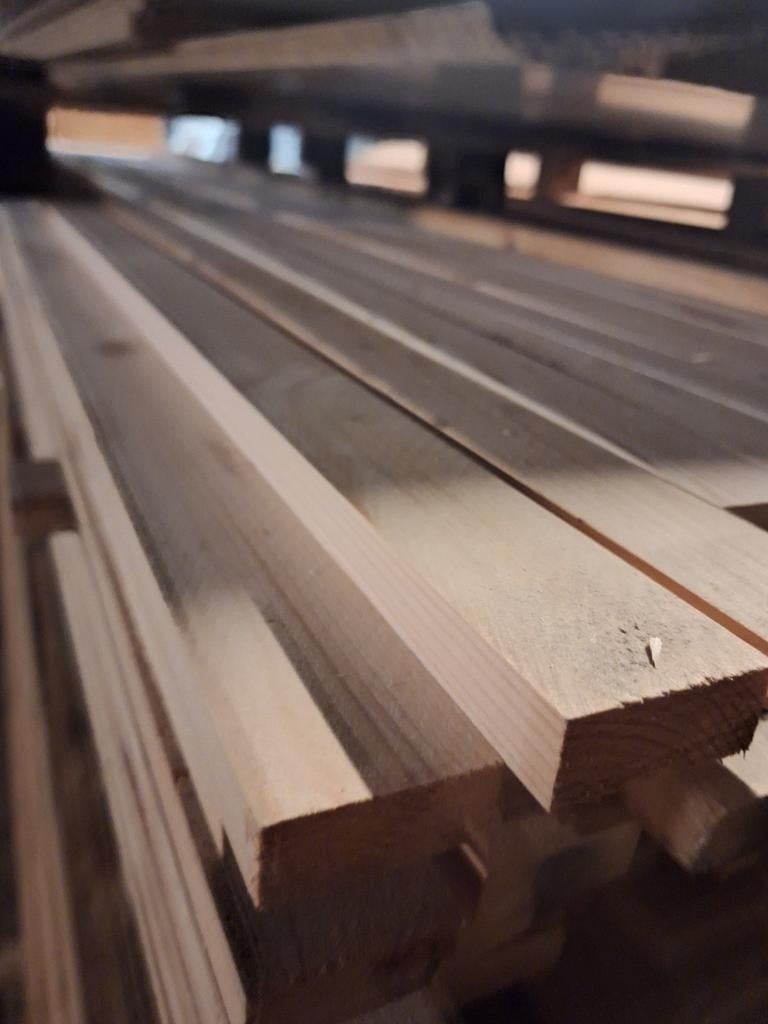 Grenen geschaafde panlatten  a 45 cent per meter, Minder dan 25 mm, Nieuw, Ophalen of Verzenden, Plank