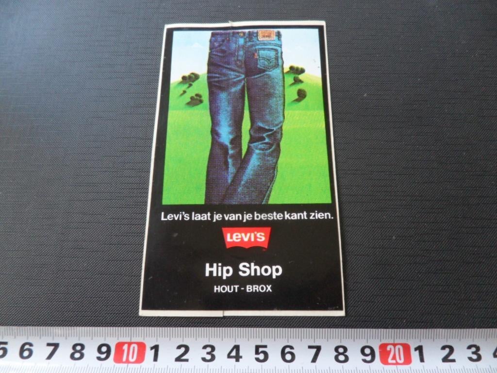 sticker LEVI'S jeans hip shop hout-brox, Verzamelen, Ophalen, Zo goed als nieuw