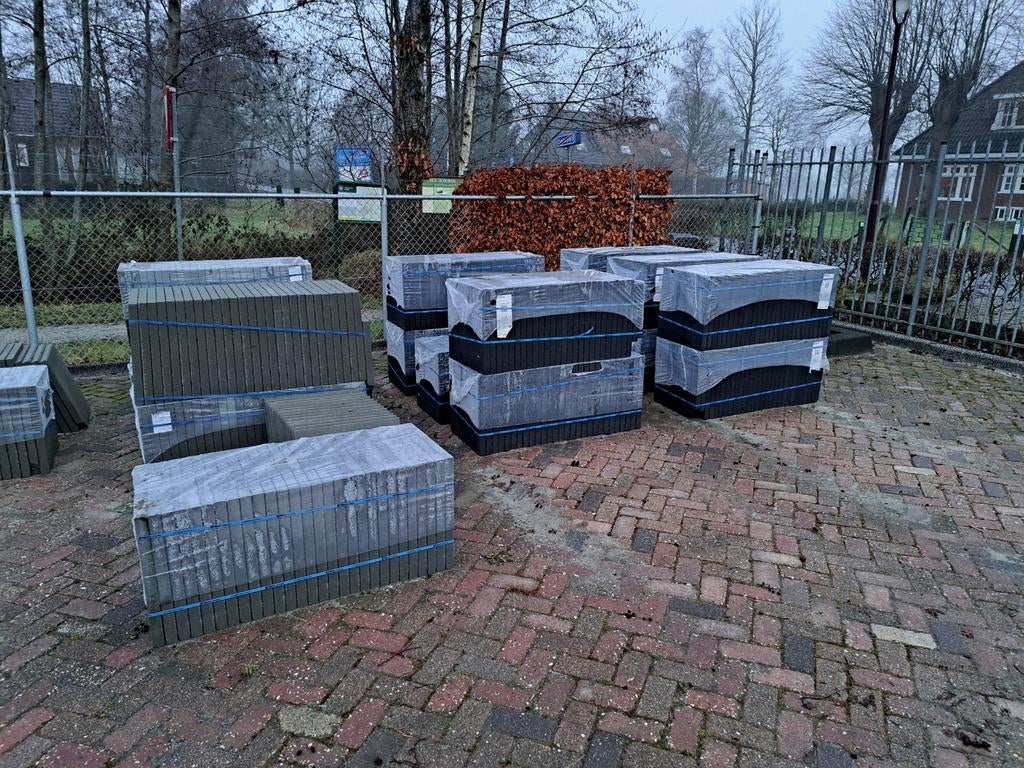 50x50x4cm antraciet en grijs mvk/zvk, Ophalen, Nieuw, 10 m² of meer, Beton