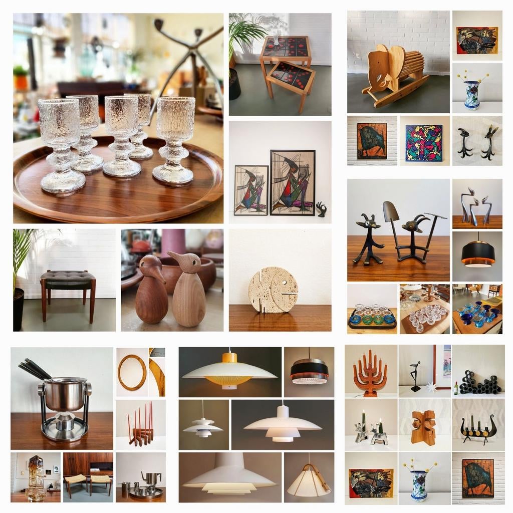 Vintage Scandinavische Accessoires Lampen Meubels enz, T, Ophalen of Verzenden, Zo goed als nieuw, N