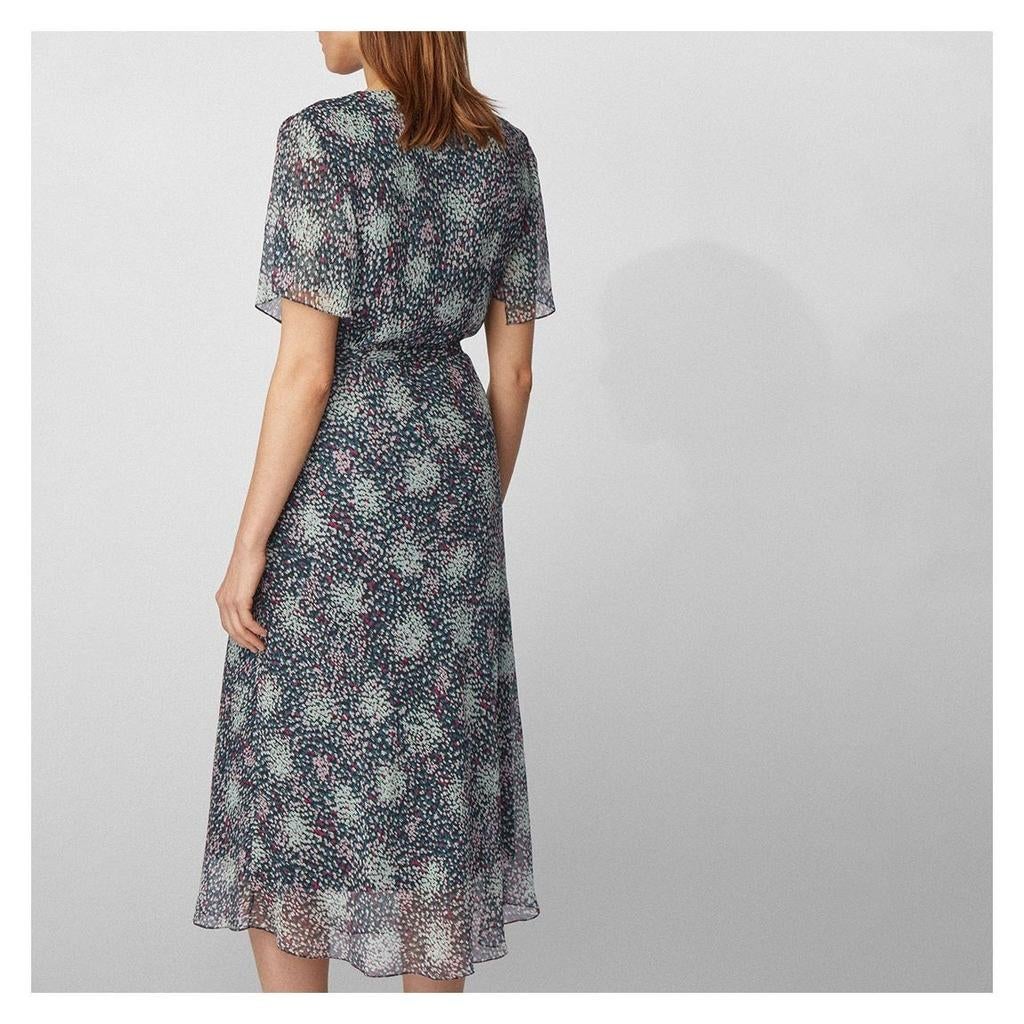 Hugo Boss jurk "Decrina" 100% zijde chiffon: nieuw-maat 38!, Kleding | Dames, Jurken, Maat 38/40 (M), Blauw, Nieuw, Ophalen of Verzenden