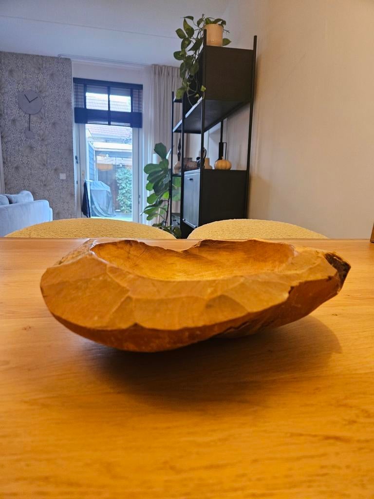 Mooie houten schaal, Ophalen, Gebruikt, Schaal, Overige vormen