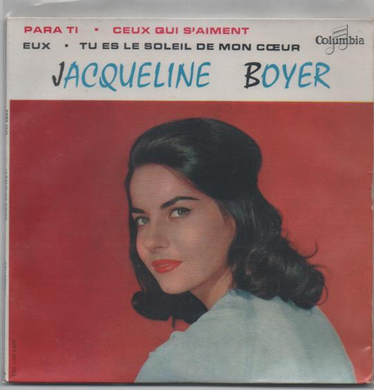 Jacqueline Boyer- Para Ti EP !, 7 inch, Ophalen of Verzenden, Zo goed als nieuw, Pop