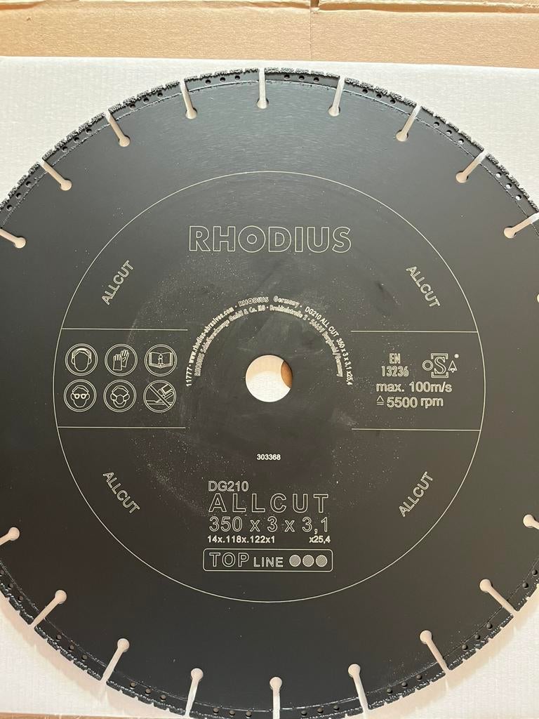 Rhodius all-cut diamant zaagbladen 350mm, Eén persoon, Cadeaubon