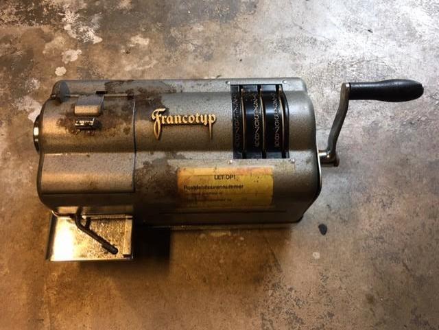 Francotyp frankeermachine , geen sleutels . zo meenemen voor, Ophalen of Verzenden