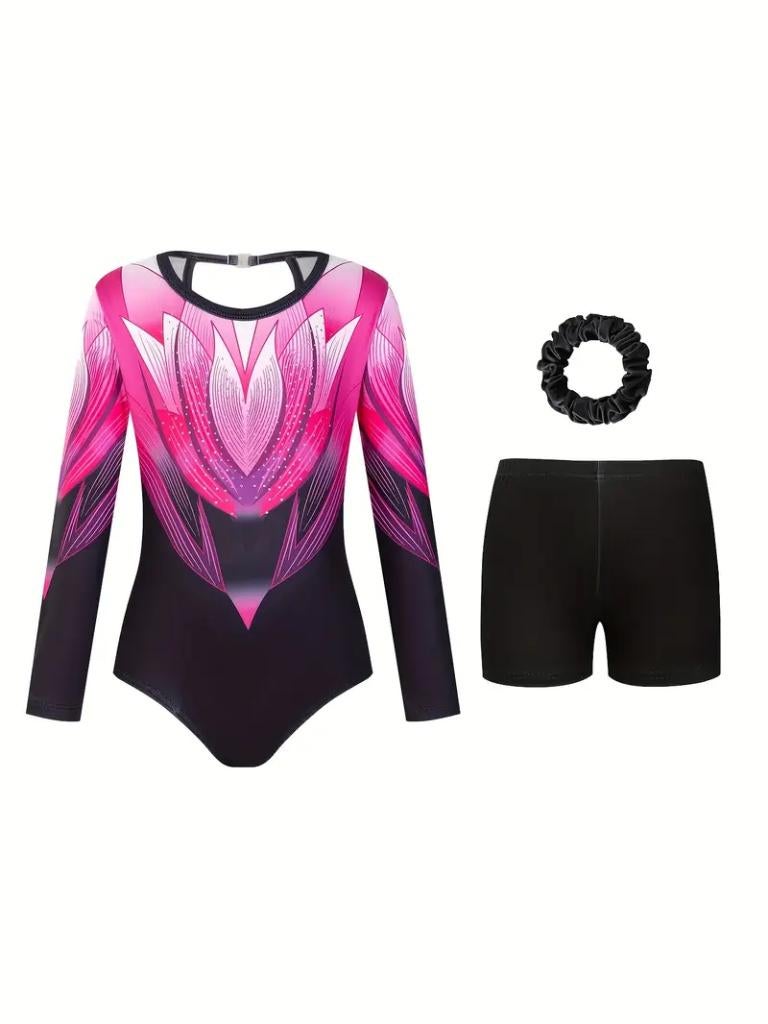 Turnpakje + turnbroekje roze 122 128 134 140 146 152 158, Sport en Fitness, Turnen, Nieuw, Roze, Turnpak(je), Kindermaat 122 t/m 140