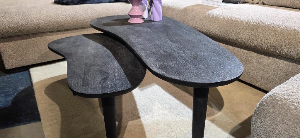 Organische Salontafel set van 2 stuks – Zwart, 100 tot 150 cm, Bornsestraat 31, Jarameubeloutlet@hotmail.com, Nieuw