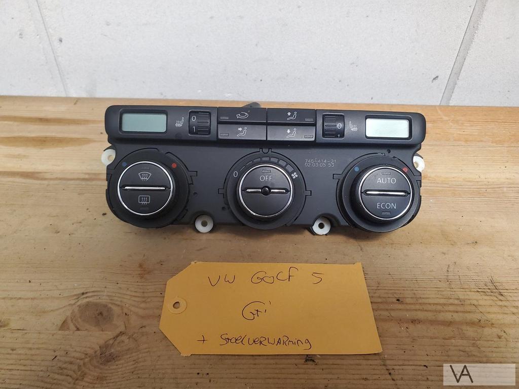 VW Golf 5 2003 - 2008 kachelbediening paneel stoelverwarming, Auto-onderdelen, Ophalen of Verzenden, Gebruikt, Volkswagen