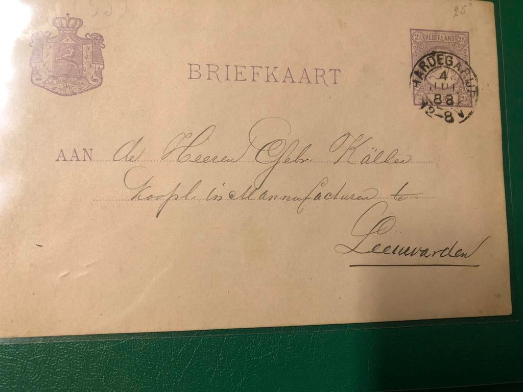 887 Ned. HARDEGARIJP, Ophalen of Verzenden, Envelop