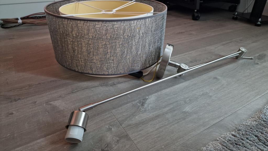 Rietveld plafondlamp met verstelbare arm, Ophalen, Zo goed als nieuw