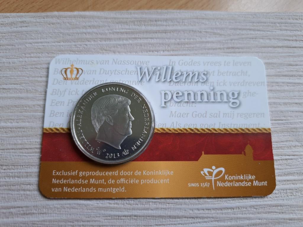 ZELDZAAM Willemspenning 2013 in coincard, Ophalen of Verzenden, Koningin Beatrix, Overige waardes