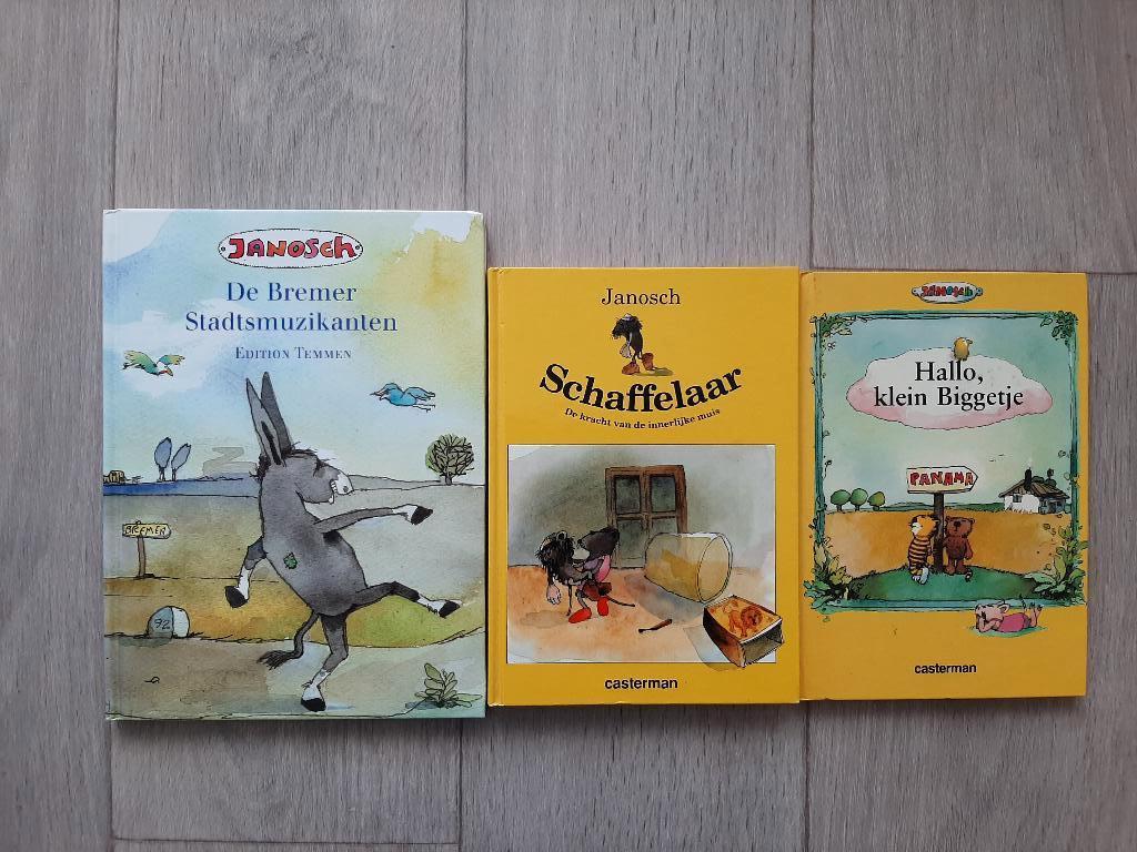 3 x Janosch o.a. Hallo klein biggetje, Schaffelaar, Boeken, Kinderboeken | Jeugd | onder 10 jaar, Gelezen, Fictie algemeen, Ophalen