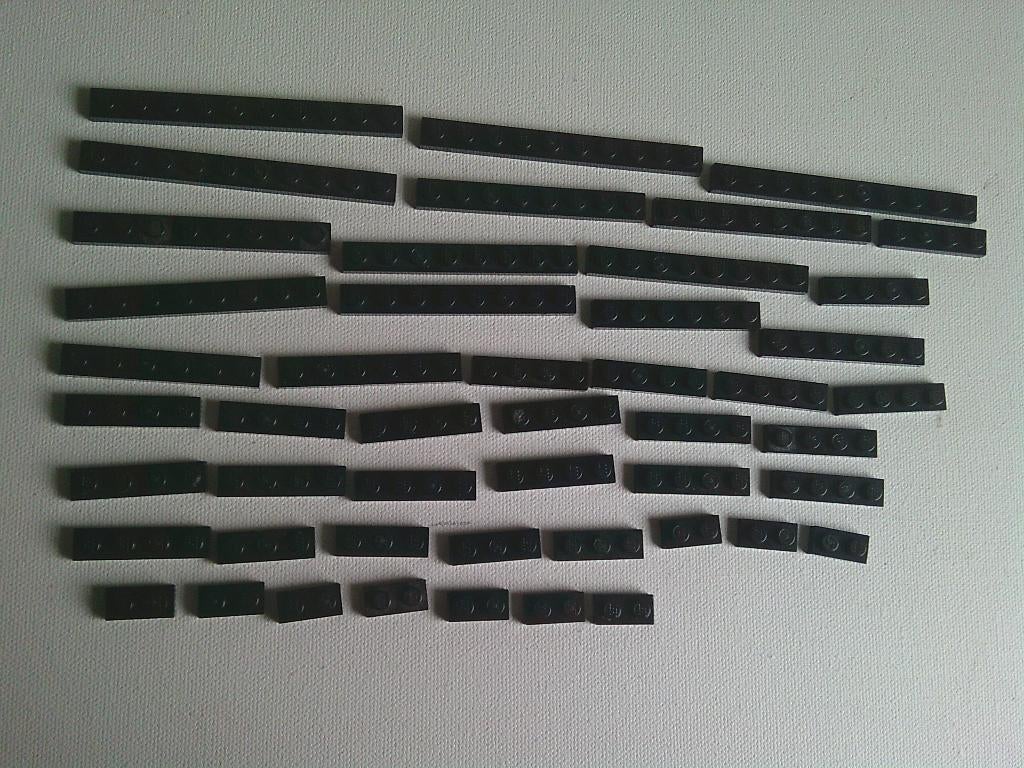 Lego: Plaatjes 1x8, 1x6, 1x4, 1x3, 1x2 zwart, Ophalen of Verzenden, Gebruikt, Lego