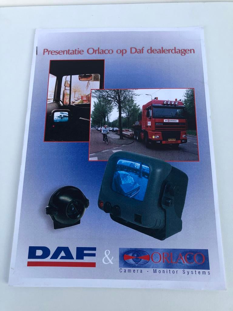 Folder DAF Orlaco presentie, Ophalen of Verzenden, Gelezen, Overige merken, DAF