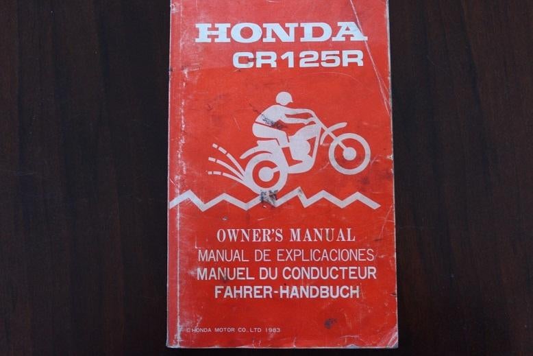 Honda CR125R 1984 motorcycle owner's manual CR 125 R, Ophalen of Verzenden, Honda
