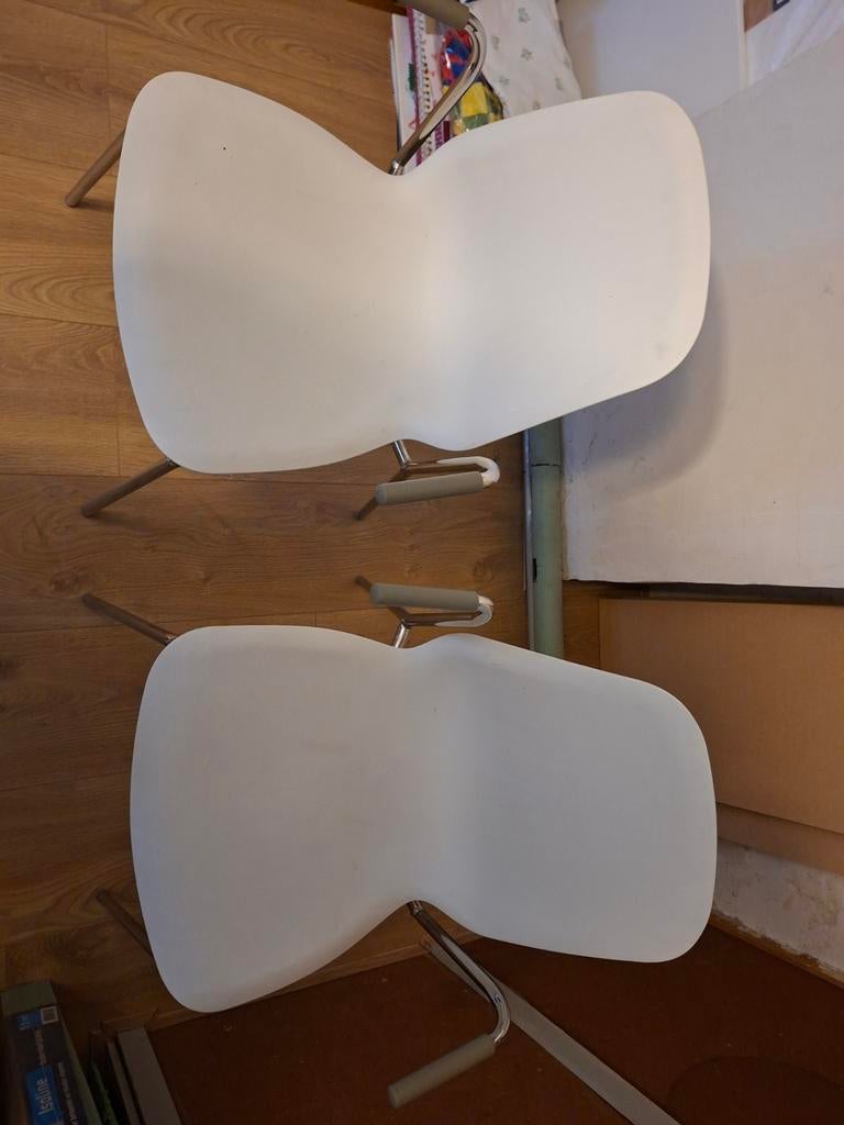 Ikea Lidas witte design stoelen - set van 2, Ophalen, Gebruikt, Twee, Wit