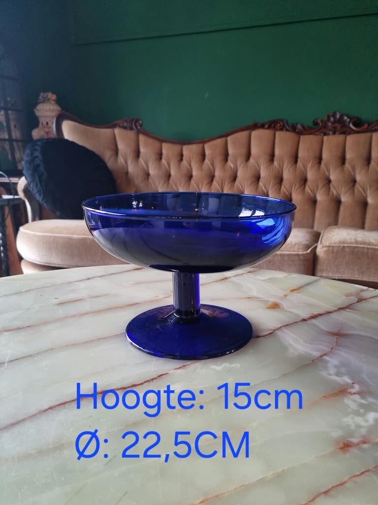 Erik Höglund Glazen Schaal - Blauw, Ophalen of Verzenden
