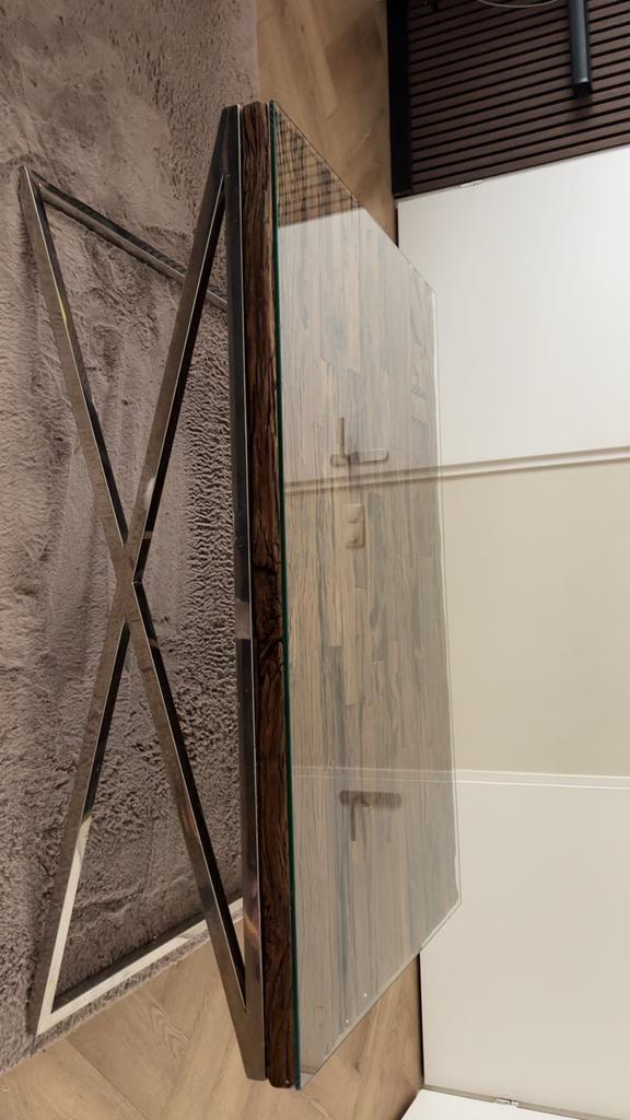 Complete Salon- en Eettafelset met Stoelen, Huis en Inrichting, Tafels | Salontafels, 100 tot 150 cm, 50 tot 75 cm, Eikenhout