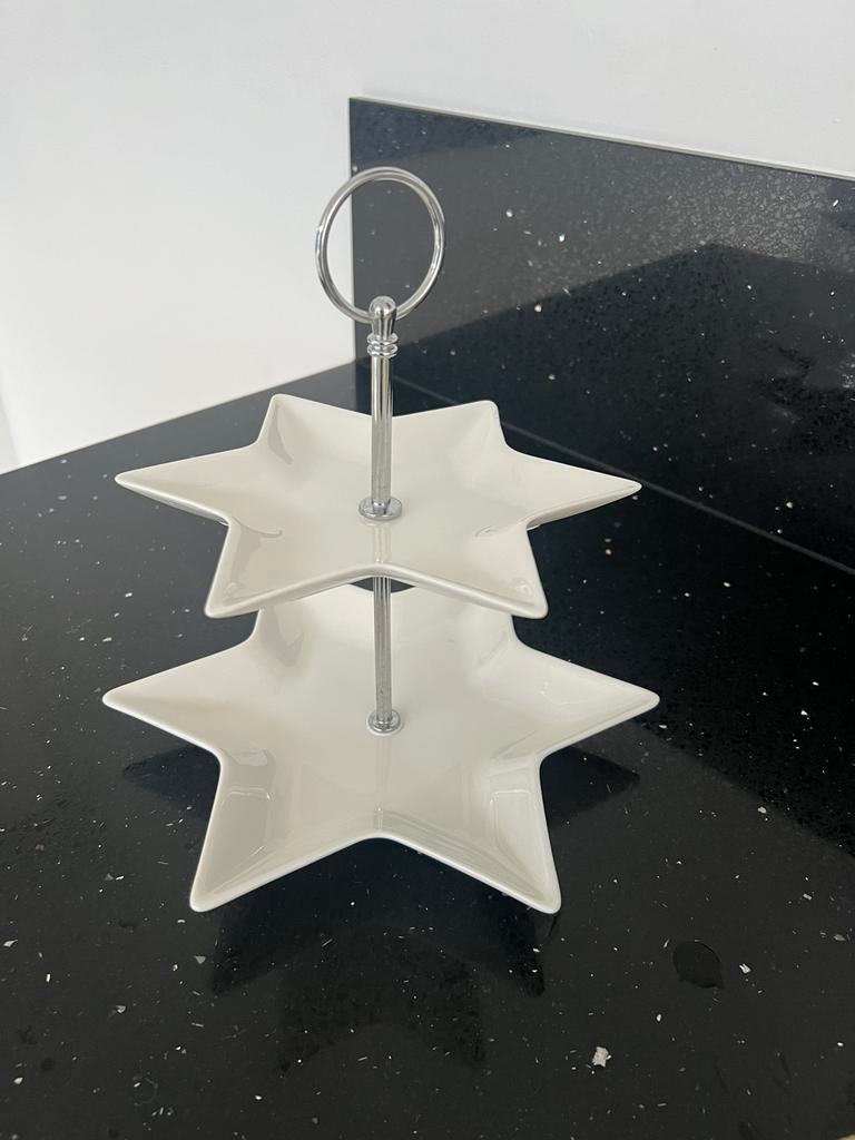 Nieuw - Etagere stervorm 2-laags, Ophalen of Verzenden