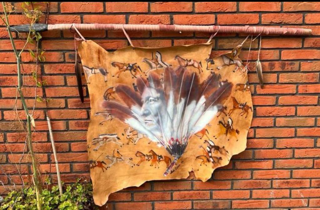 Airbrush Indiaanse kunst SunBear Vintage Art, Ophalen of Verzenden