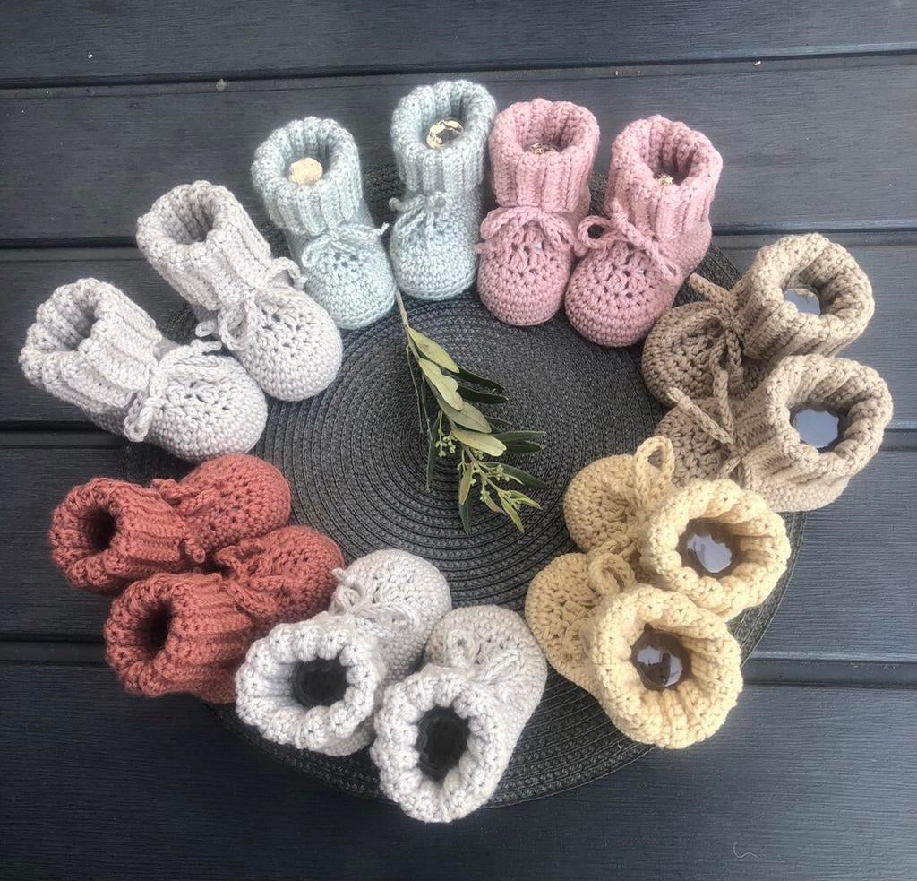 Handgemaakte babysokjes - 10 cm, Ophalen of Verzenden, Nieuw, Haken, Wol of Garen