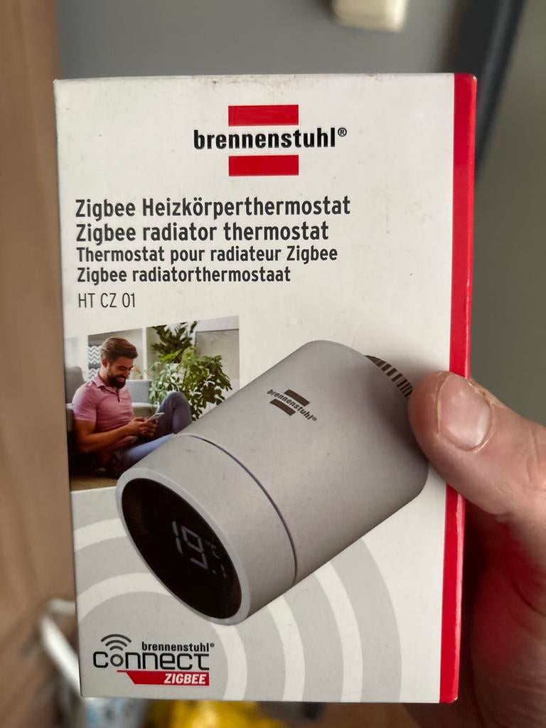 Brennenstuhl Zigbee Radiator Thermostaat - Nieuw in doos, Doe-het-zelf en Verbouw, Thermostaten, Ophalen of Verzenden, Slimme thermostaat