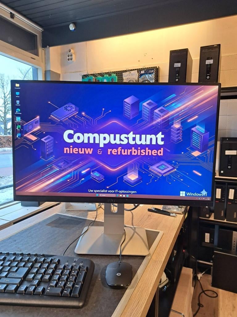 Dell 27" U2715h Quad-HD IPS HDMI Displayport USB verstelbaar, Ophalen, IPS, 101 t/m 150 Hz, Refurbished